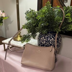 Kate Spade Taupe Leather Crossbody Bag